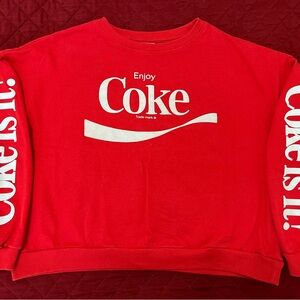 Coca-Cola Red Sweatshirt with White Logo